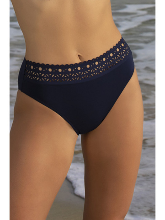 High Bikini Brief Ajourage Couture Marine Lise Charmel