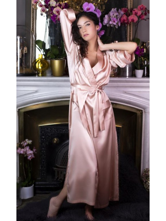 silk floor length dressing gown