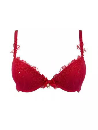 Lise charmel lingerie rouge Soutien-gorge coque SOIR DE VENISE