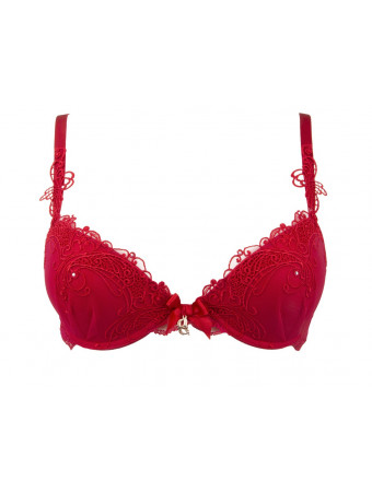 Balcony bra Calais lace by Lise Charmel red