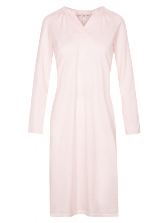 Feraud Long Sleeved Pink Cotton Nightgown