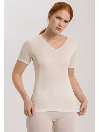 Short-sleeved t-shirt ivory SILK