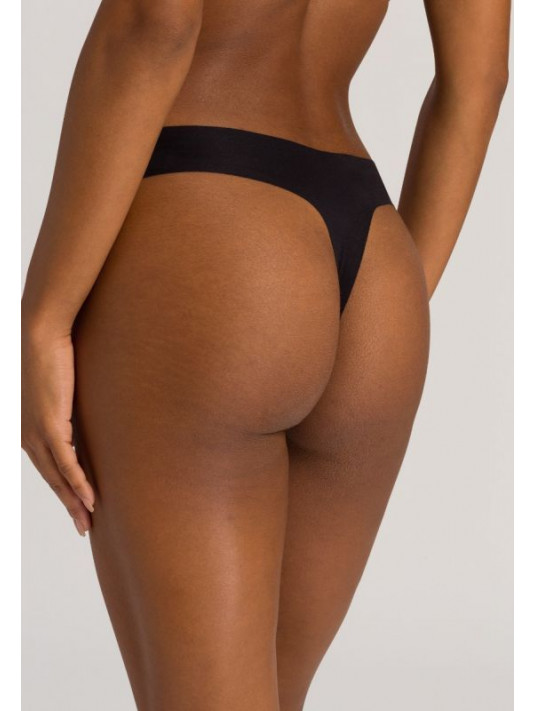 Invisible Thong black COTTON