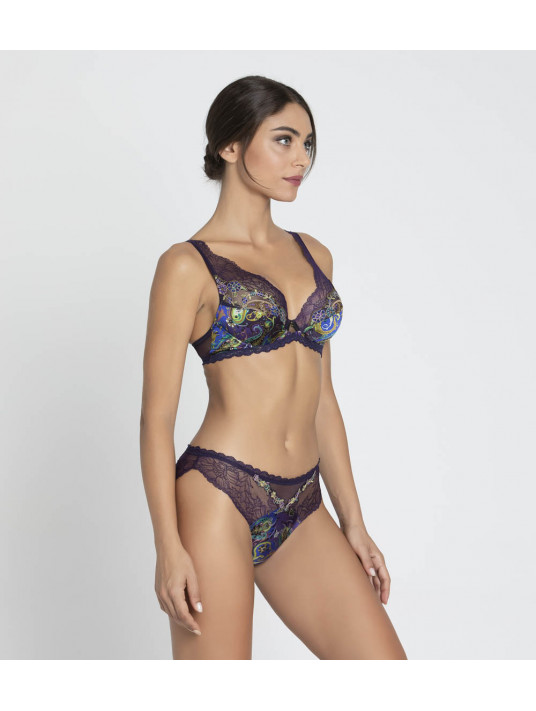 Cobalt Delicate Lace Underwired Bra And Panties Set
