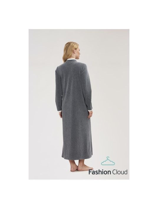 Robe de chambre gris foncé Zip POLAIRE