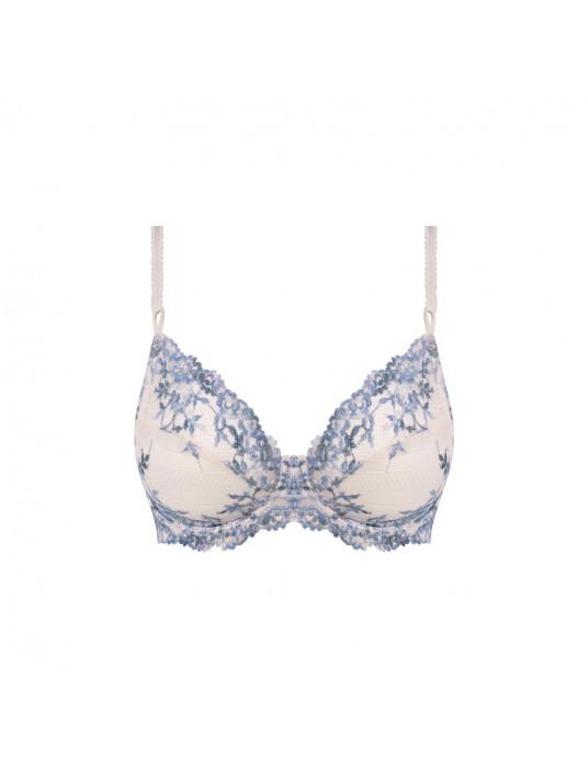 Buy A-GG Pastel Blue Recycled Lace Full Cup Non Padded Bra - 32B, Bras