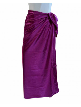 glossy long skirt CAROL