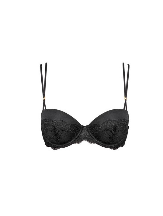 Luxurious black sexy bodysuit in stretch lace Andres Sarda Ginger
