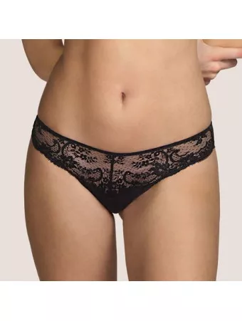 Andres Sarda Slip brésilien noir GINGER