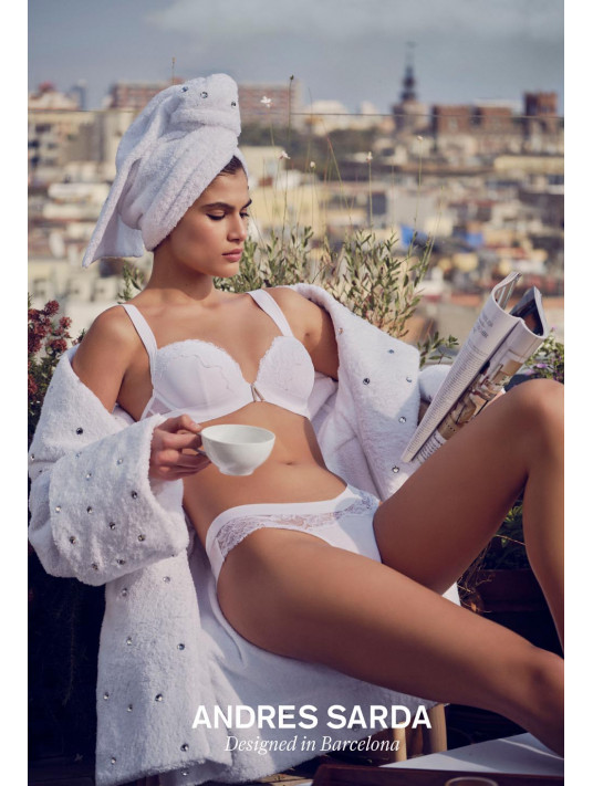 Andres Sarda Padded bra white DION