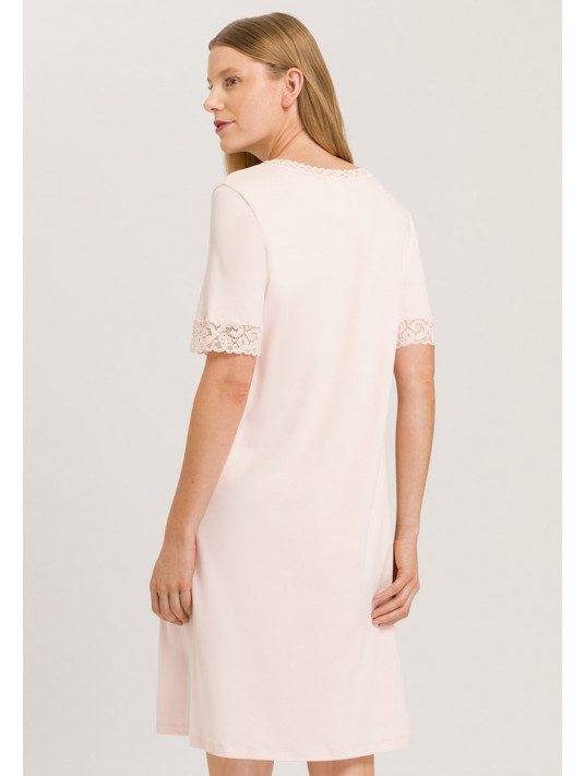 Hanro Short-sleeved pink nightdress MOMENTS