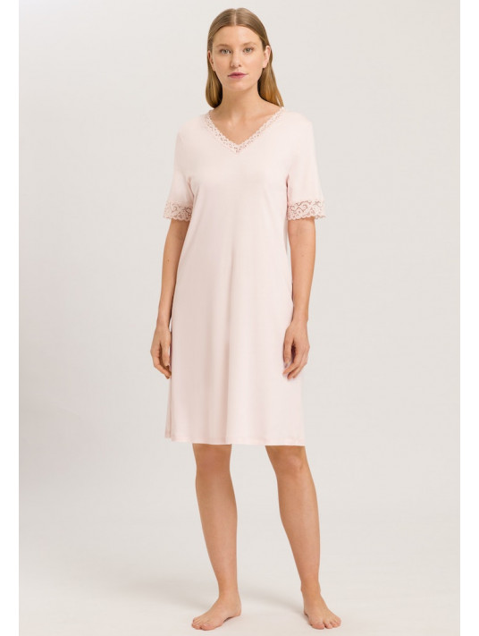 Hanro Short-sleeved pink nightdress MOMENTS