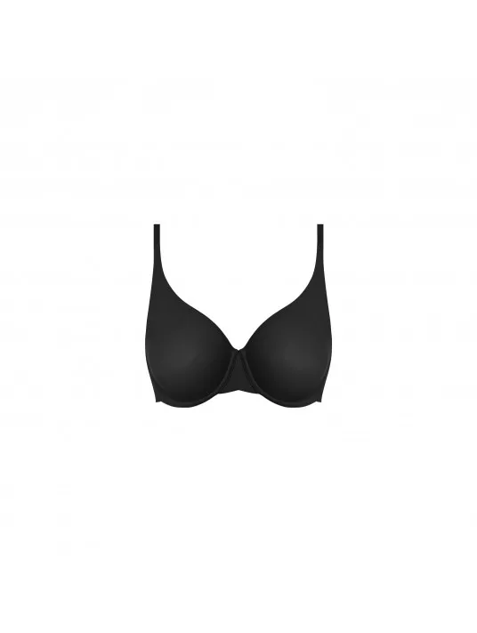 Wacoal lingerie Invisible moulded black bra INES SECRET