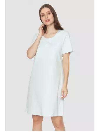 Feraud Short sleeved cotton nightgown jade HIGH CLASS