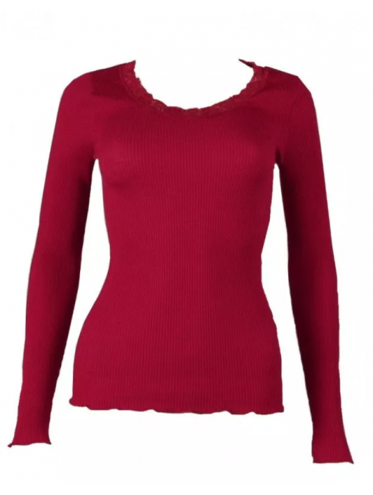 Long sleeves top pleated wool and silk knit by Oscalito An essential  reference
