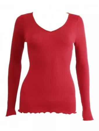 Long-sleeved red top WOOLEN...