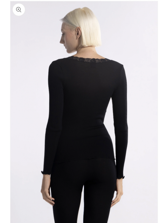 Oscalito Silk Wool Top with Leavers Lace 6826 – Cherchez La Femme Boutique