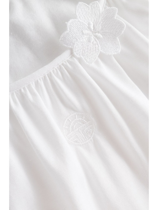 Feraud Short Sleeved White Nightgown Cotton