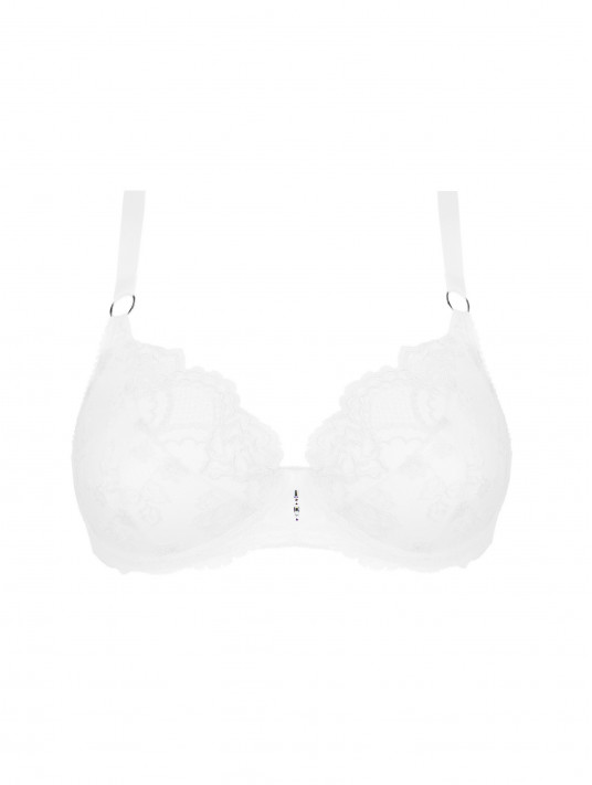 Lingerie Lise charmel Sublime en dentelle half cup bra fitting white