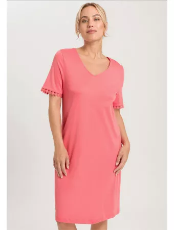 hanro Chemise de nuit manches courtes rose ROSA