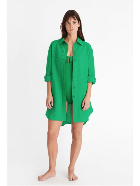 ERES Chemise en lin vert fou MIGNONETTE