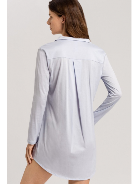 Long-sleeeved shirt boyfriend blue COTTON