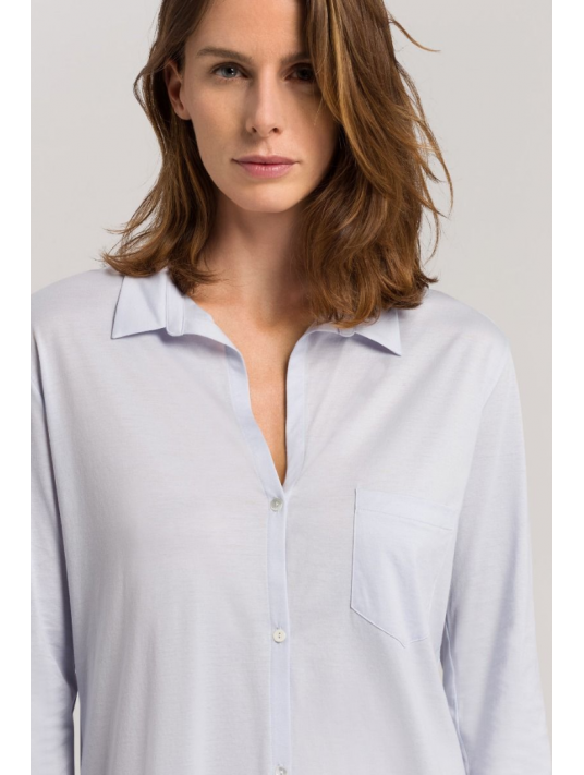 Long-sleeeved shirt boyfriend blue COTTON