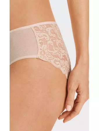 Hanro slip midi coton et dentelle MOMENTS