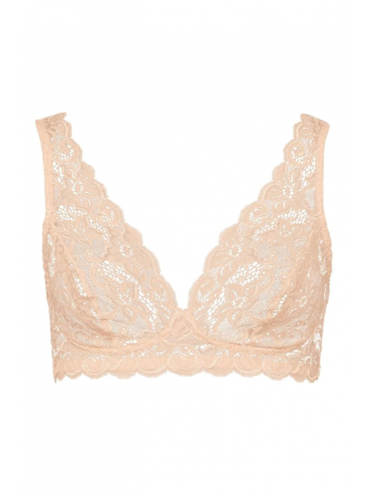 Soutien-gorge dentelle sans armatures beige Hanro