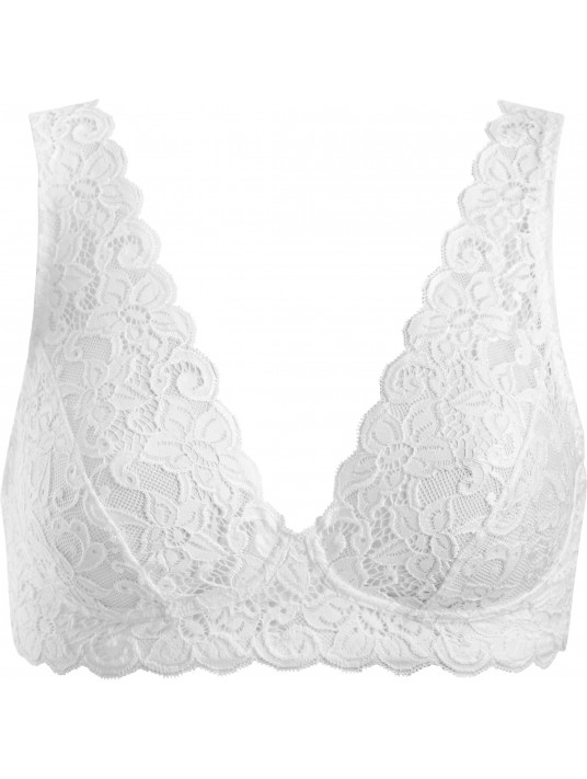 Hanro Soutien-gorge dentelle sans armatures blanc MOMENTS