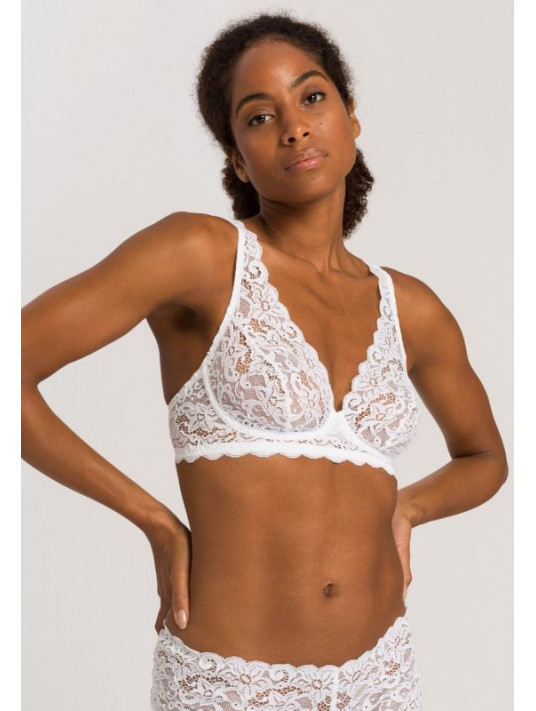 Hanro Soutien-gorge dentelle sans armatures blanc MOMENTS