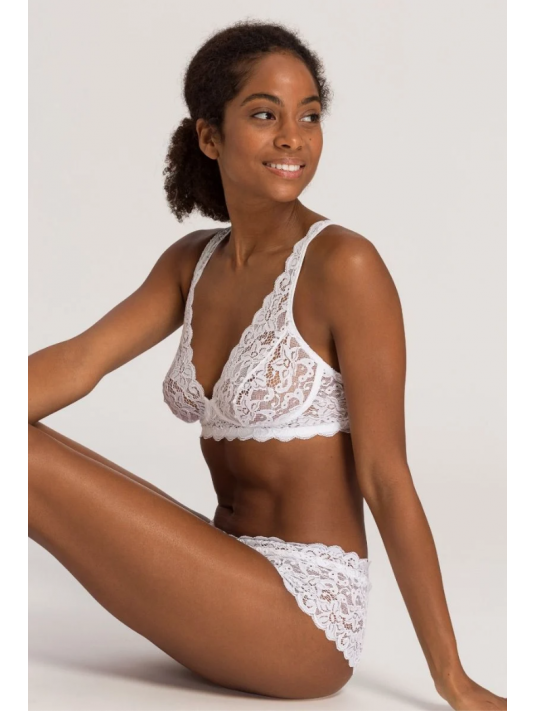 Hanro Soutien-gorge dentelle sans armatures blanc MOMENTS