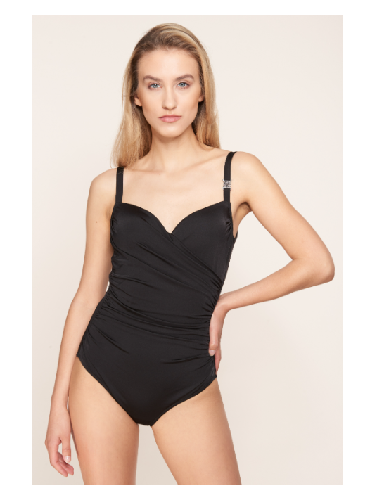 Feraud Maillot 1 pièce sculptant noir BEACH OCEAN