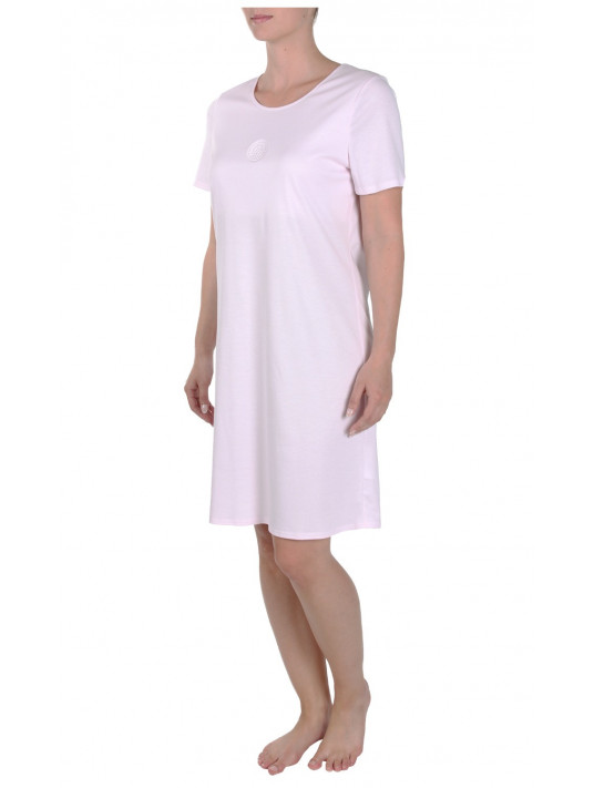 Feraud Short sleeved cotton nightgown pink HIGH CLASS