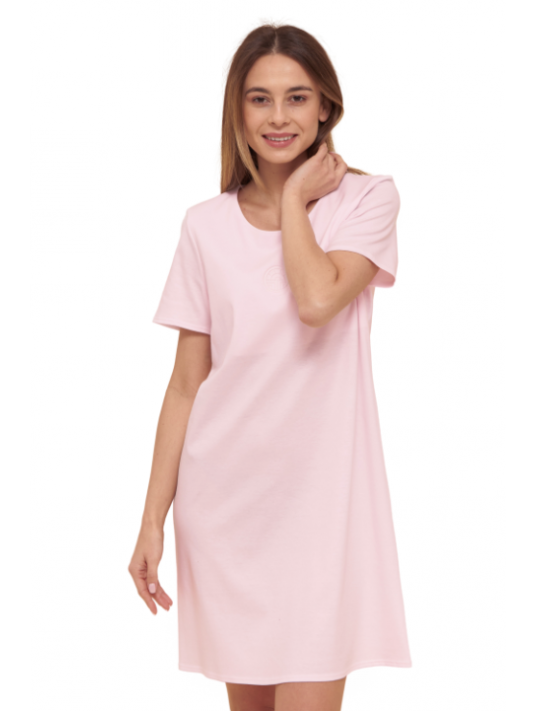 Feraud Short sleeved cotton nightgown pink HIGH CLASS