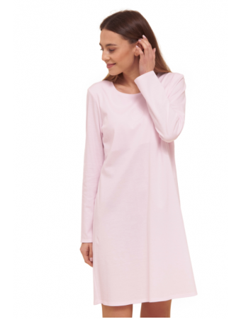 Feraud Long sleeved cotton nightgown pink HIGH CLASS