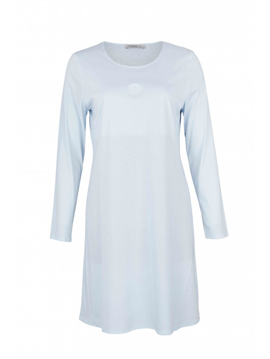 feraud Long sleeved cotton nightgown blue HIGH CLASS