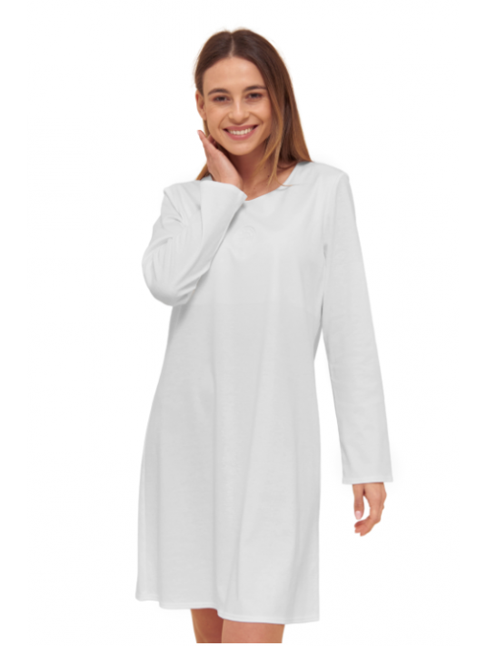 Feraud Long sleeved cotton nightgown ivory HIGH CLASS