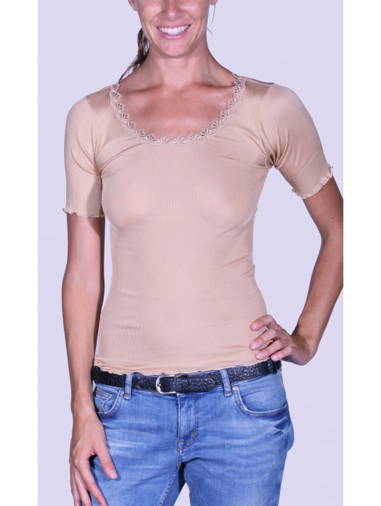 Short sleeves Top 100% silk