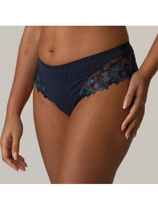 Prima Donna Shorty tanga bleu velvet DEAUVILLE