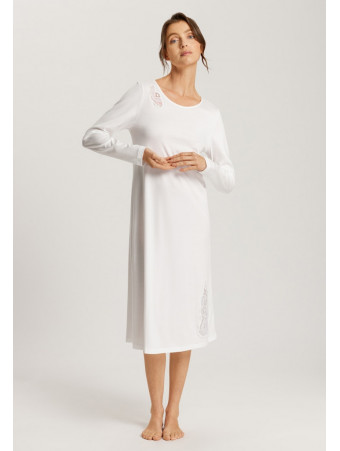 Hanro Chemise de nuit en coton manches longues ANNE