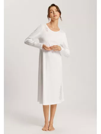 Hanro Chemise de nuit en coton manches longues ANNE