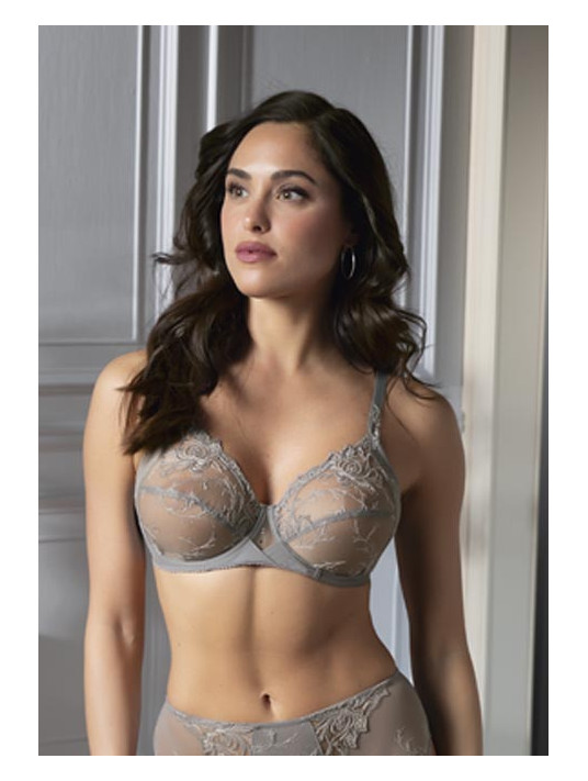 Soutien-gorge bien-être gris perle SOURCE BEAUTE