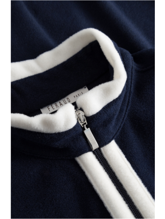 Feraud Dressing gown Zip dark blue FLEECE