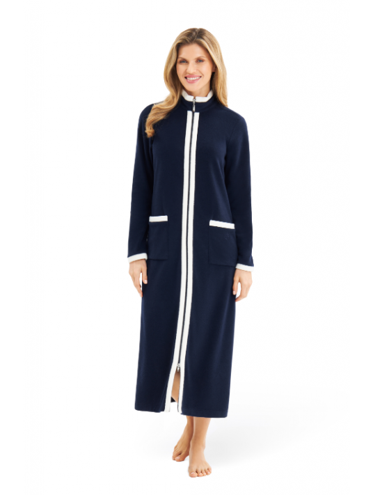 Feraud Dressing gown Zip dark blue FLEECE