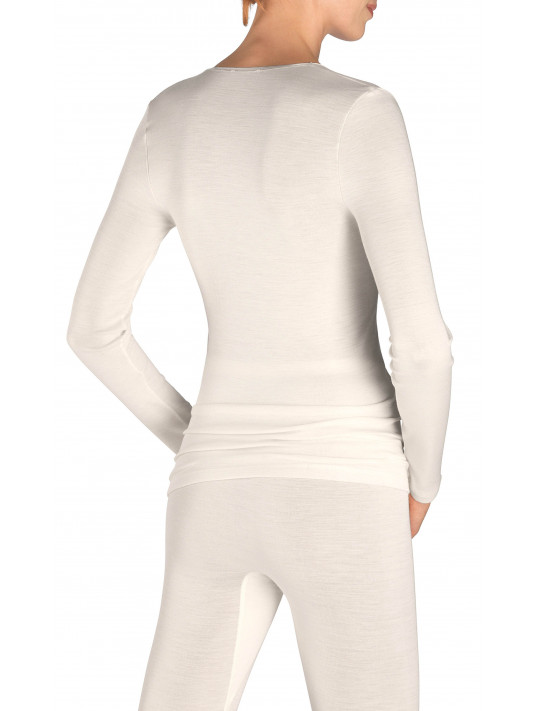 Hanro Long-sleeved T-shirt WOOLEN SILK ivory