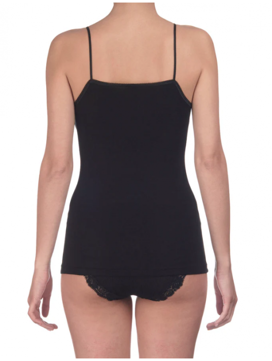 Oscalito Tank top black WOOLEN SILK