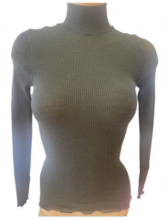 oscalito turtleneck top bosco WOOLEN SILK