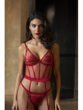 Lise Charmel red Suspenders ADORABLE EN SEXY