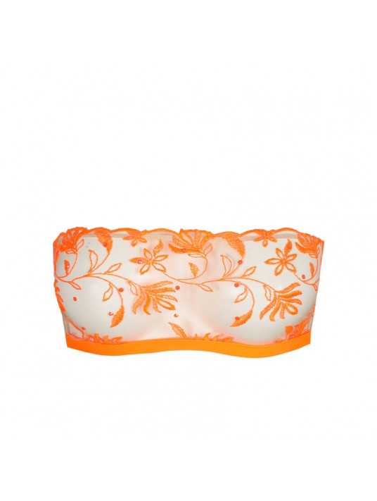 Sarda orange bandeau bra SHAY